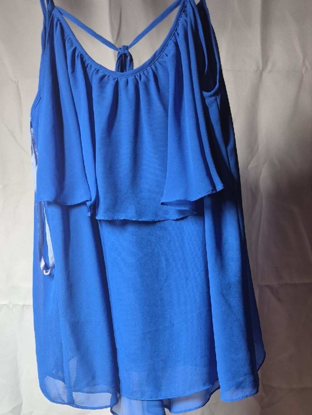 Gianni Bini Royal Blue Ruffled Cami - Picture 3 of 3